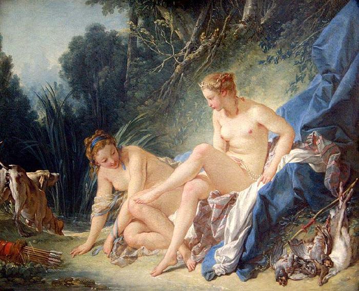 Francois Boucher Diane sortant du bain. oil painting picture